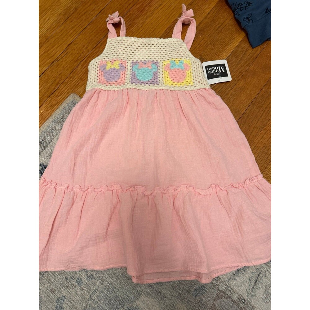 Minnie Mouse Crocheted top dress size 6 nwt